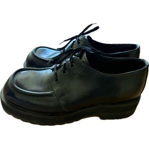 Y2K Nana USA Leather Goth Platform Moccasin Style 80’s 90’s Shoes Vintage Loafer